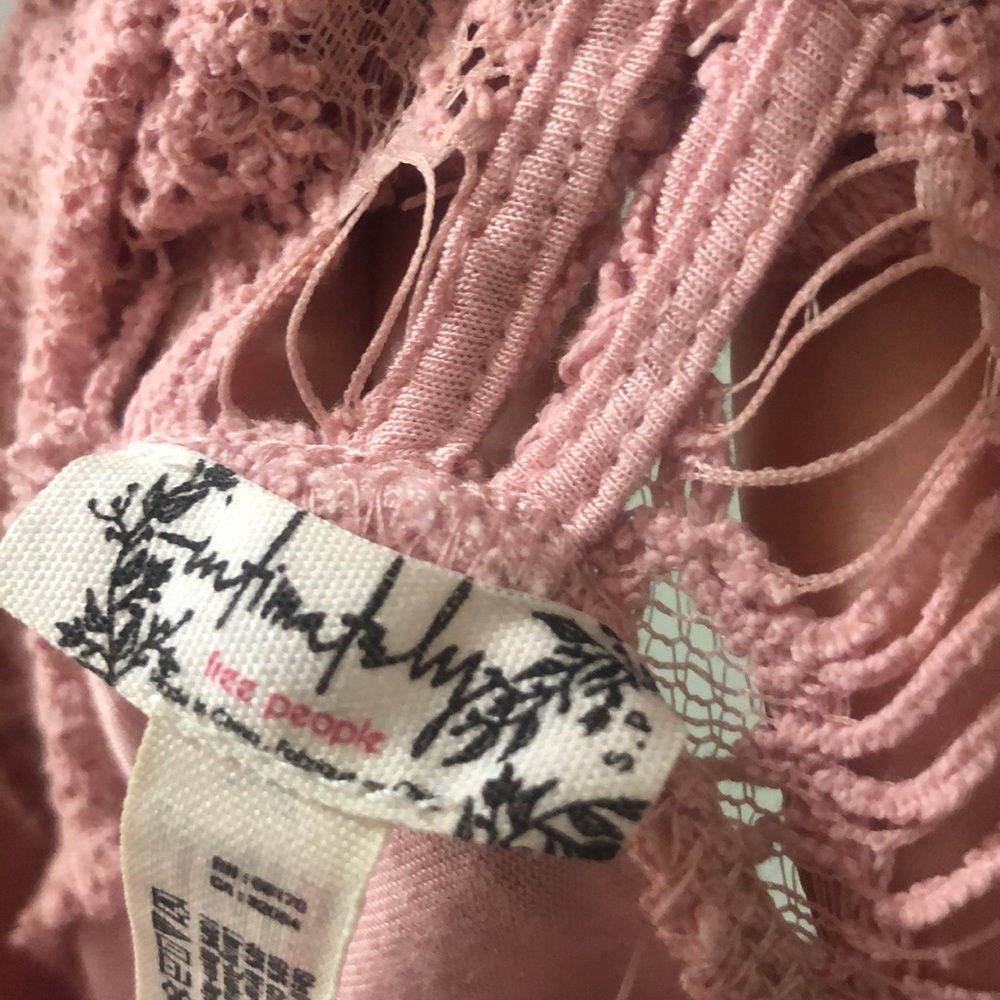 Free People Intimately She’s Got It Rose Slip Lace Dress - Picture 3 of 6